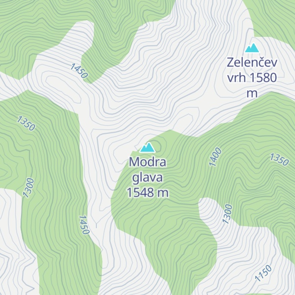 Map of Modra glava