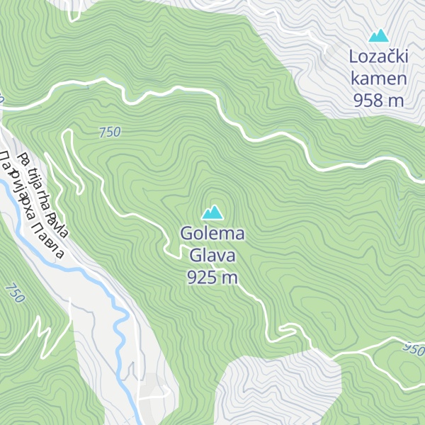 Map of Golema Glava