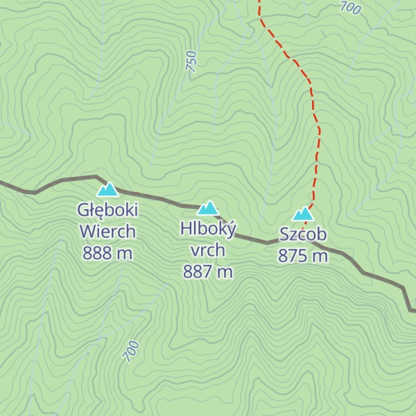 Map of Hlboký vrch