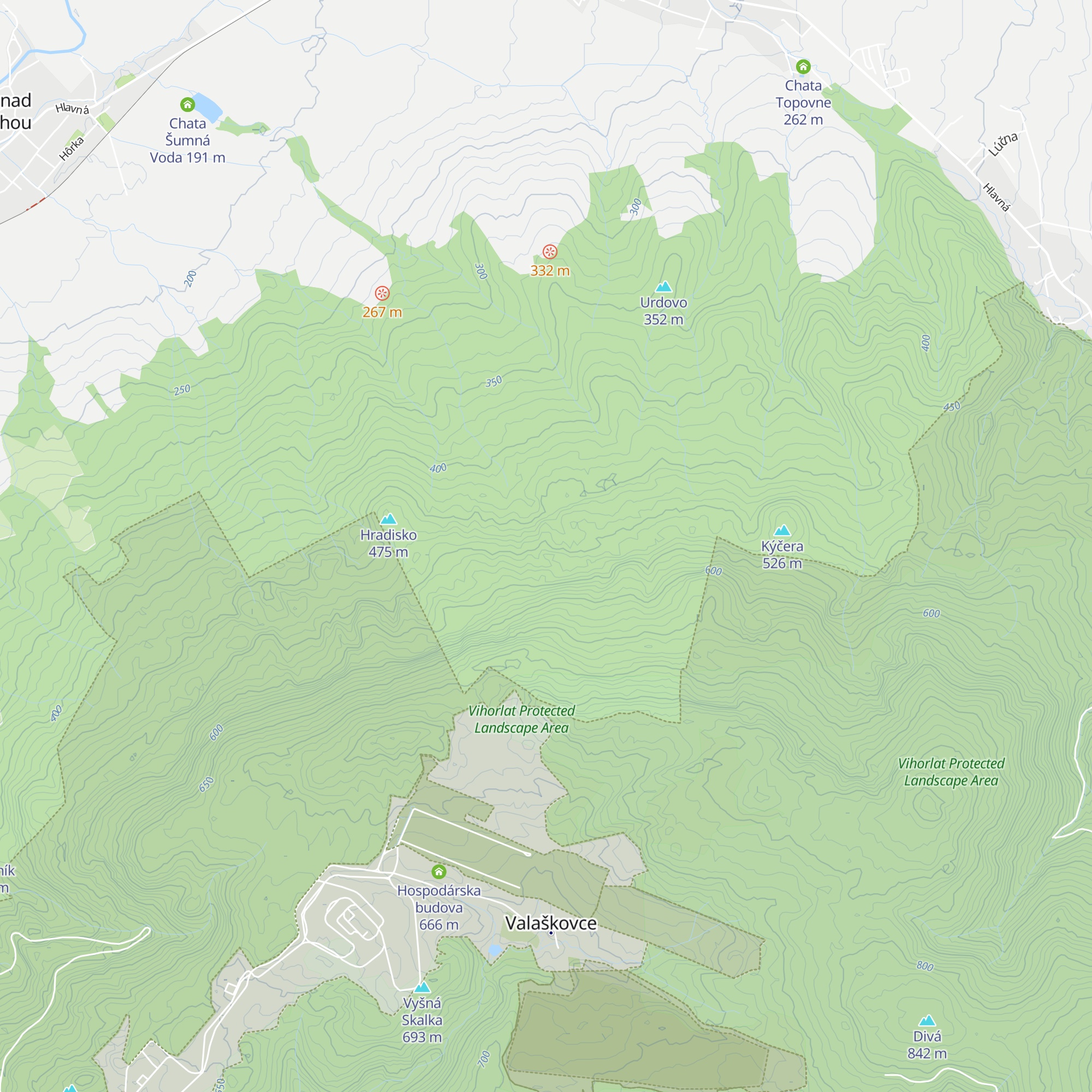 Halásová chata map
