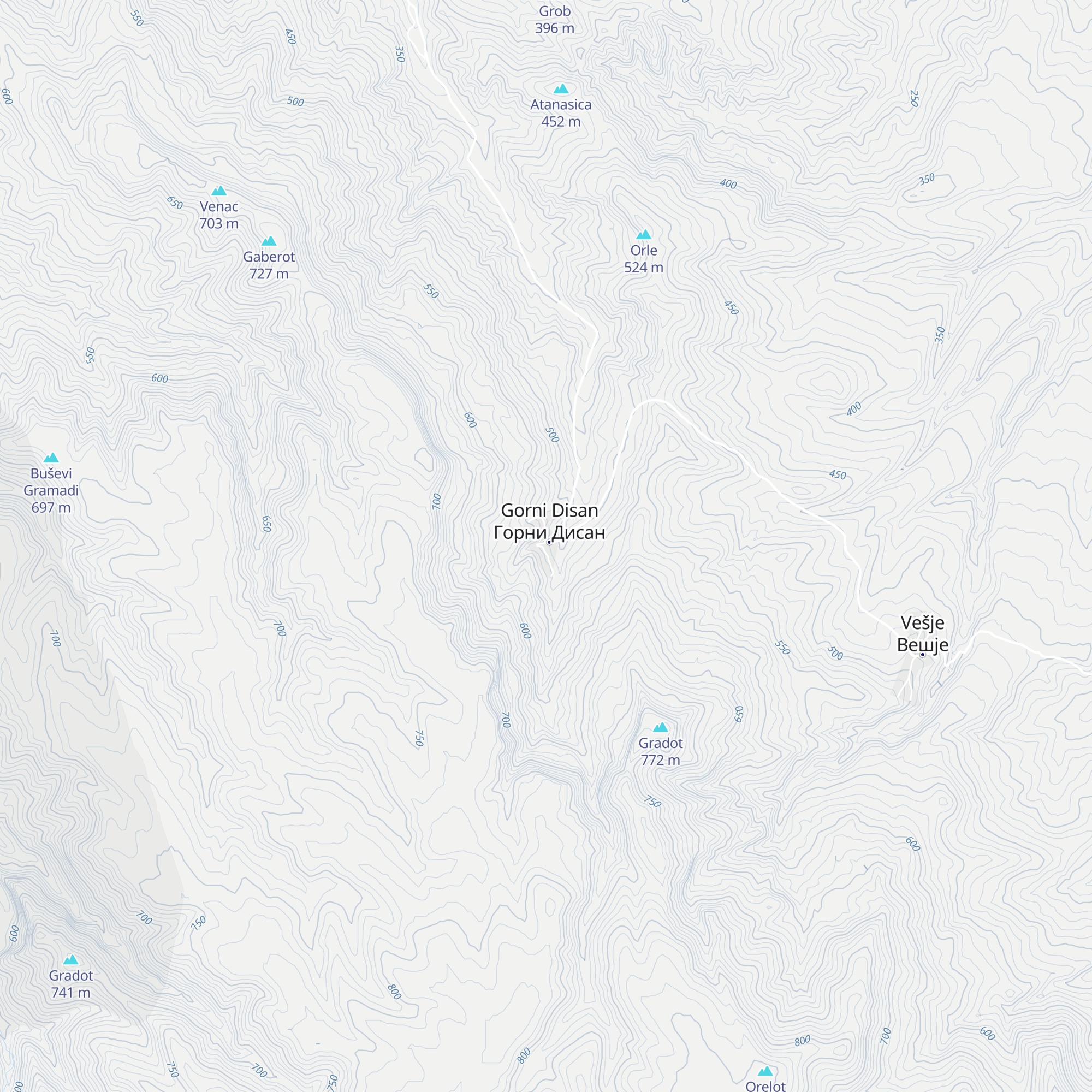 Gorni Disan map