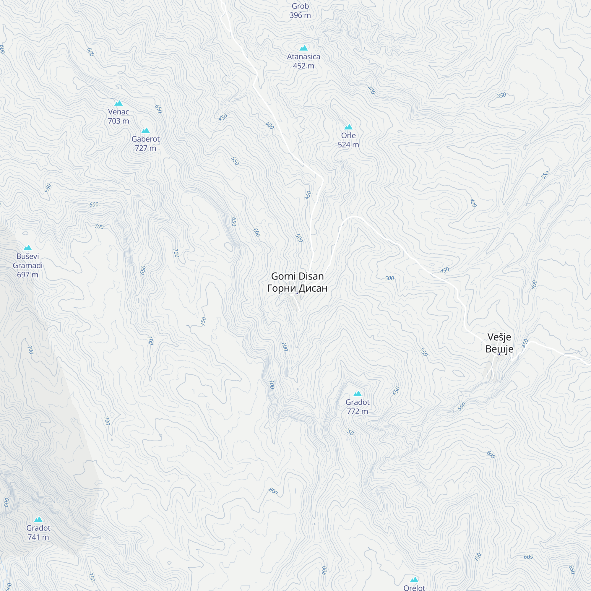 Gorni Disan map