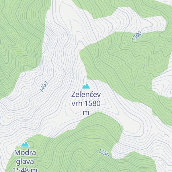 Map of Zelenčev vrh