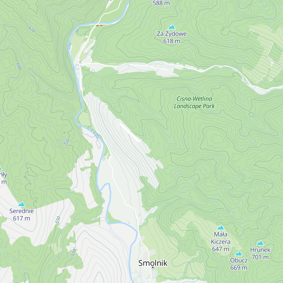 Schronisko nad Smolnikiem map