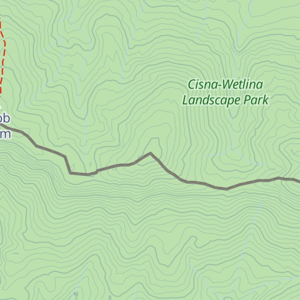 Map of Wysoki Groń / Vysoký grúň