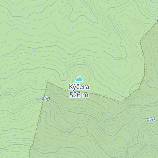 Map of Kýčera