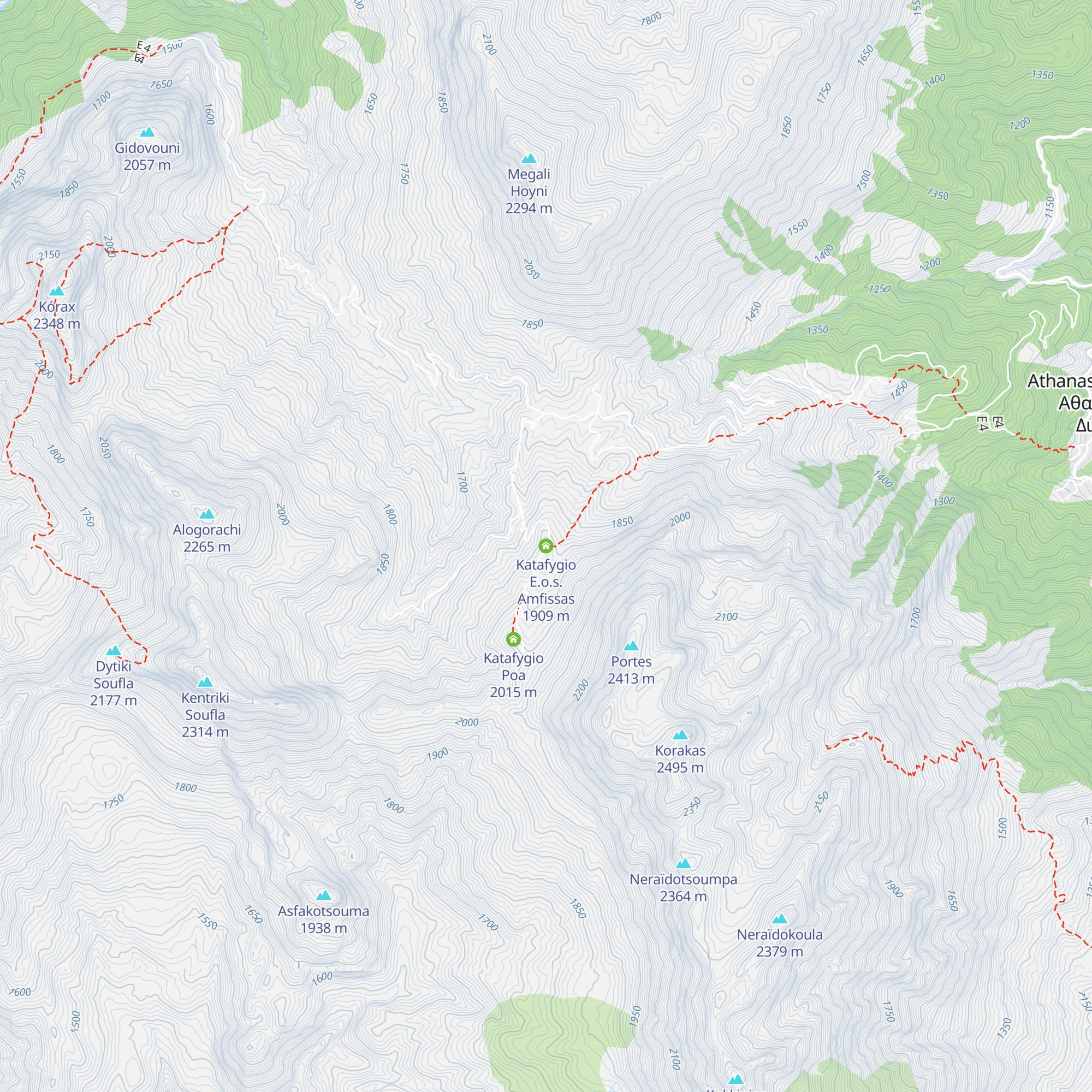 Katafygio E.o.s. Amfissas map