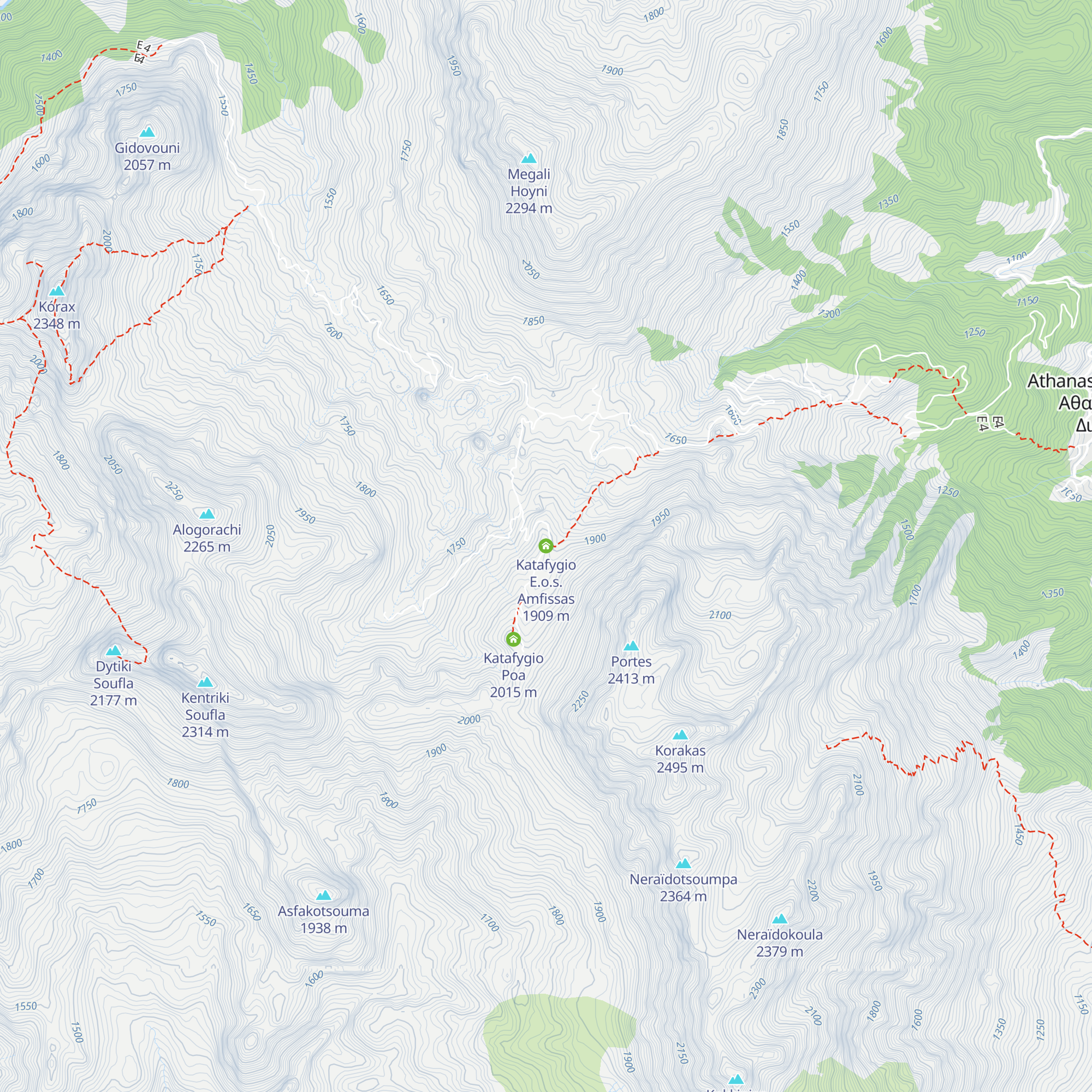 Katafygio E.o.s. Amfissas map