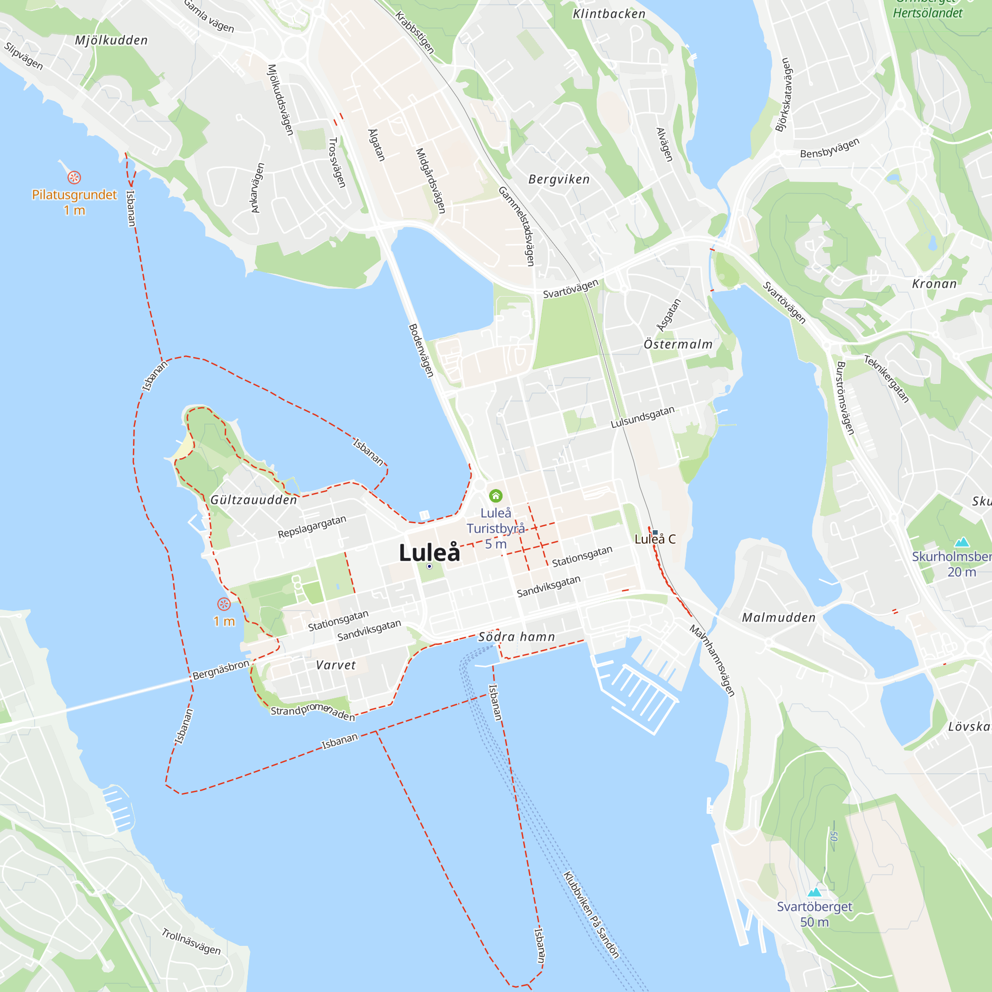 Luleå Turistbyrå map