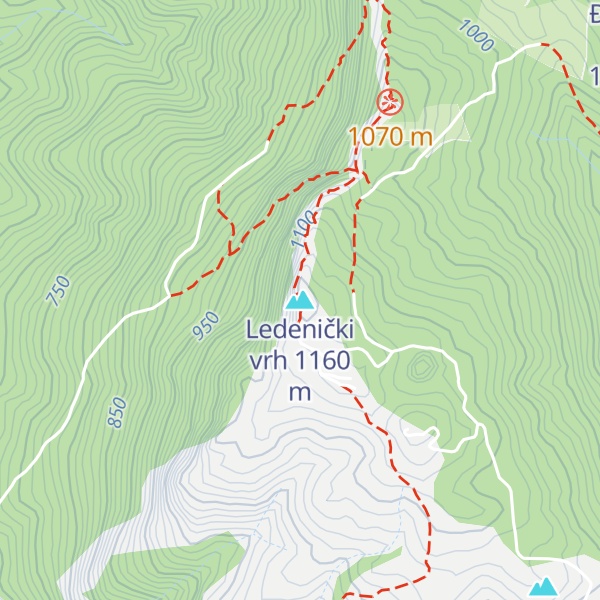 Map of Ledenički vrh