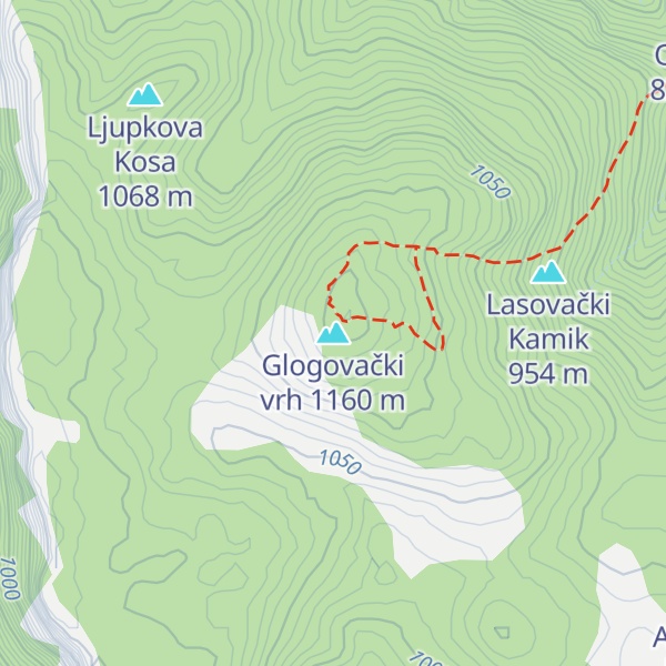 Map of Glogovački vrh