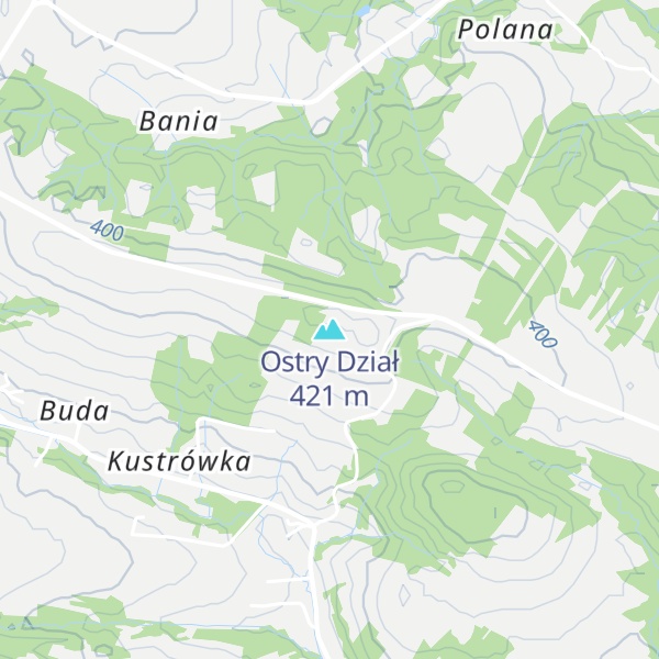 Map of Ostry Dział