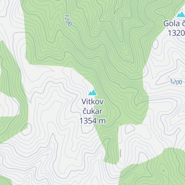 Map of Vitkov čukar