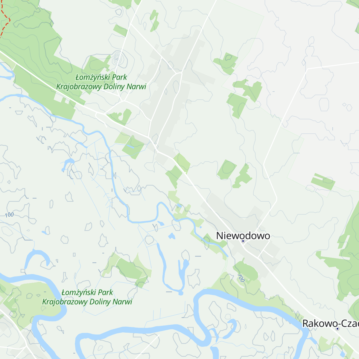 Łomżyński Park Krajobrazowy Doliny Narwi map