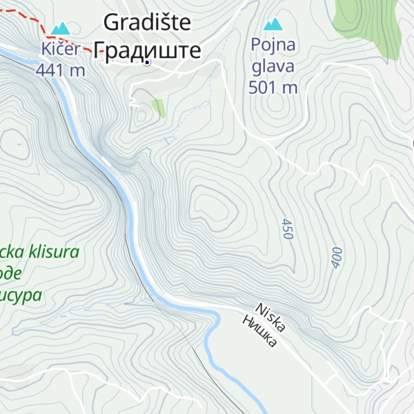 Map of Savijanov vrh