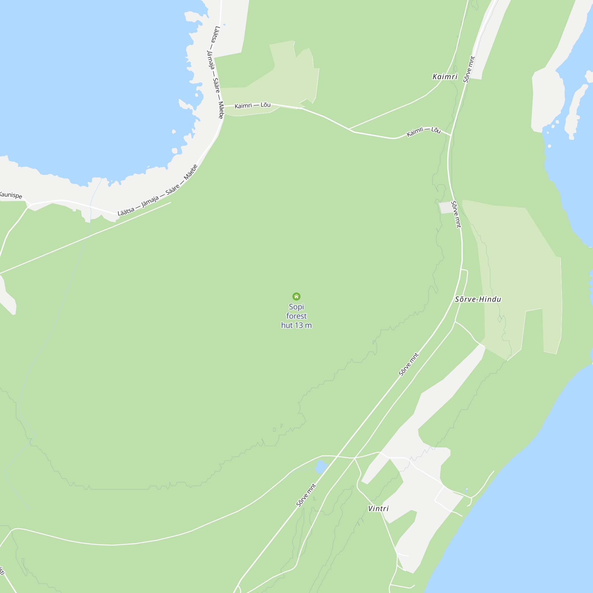 Sopi forest hut map