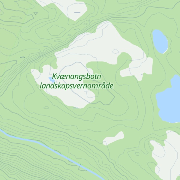 Map of Tverrfjellet