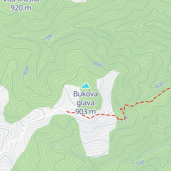 Map of Bukova glava