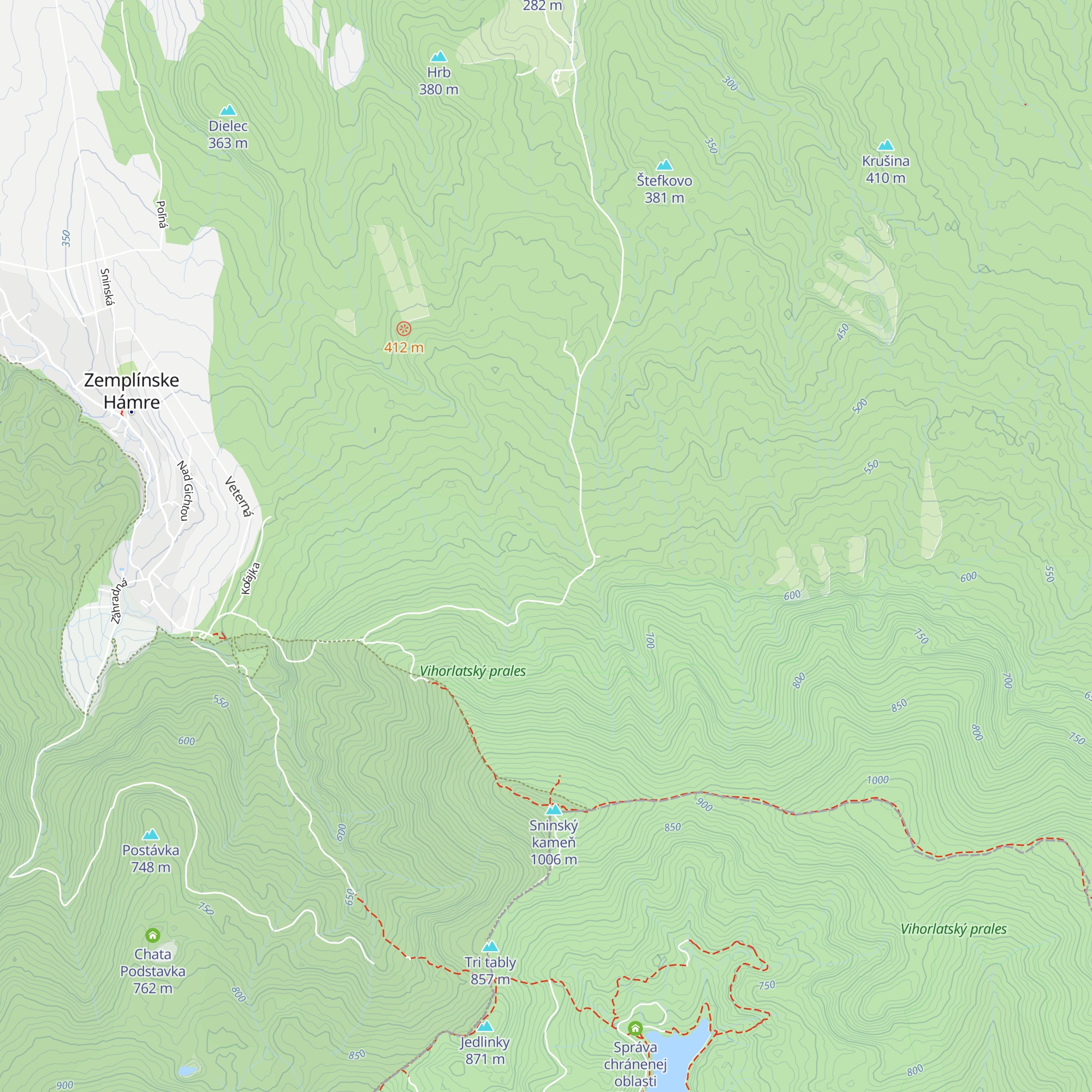 Bystrá map