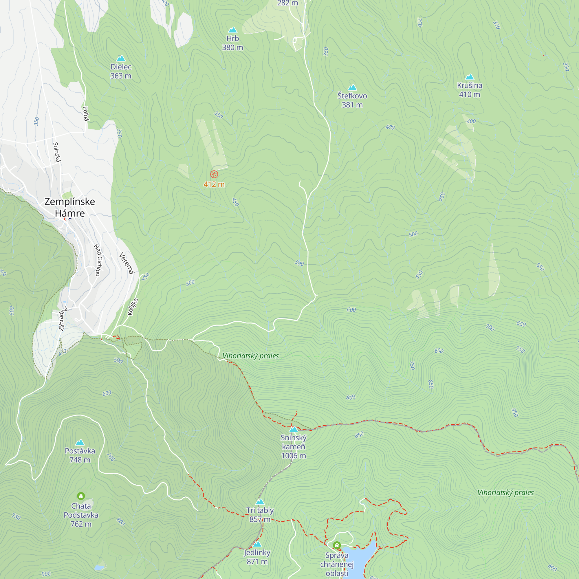 Bystrá map