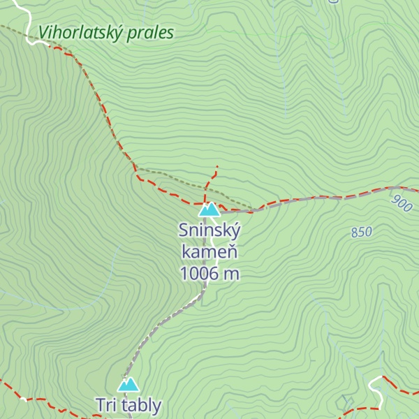 Map of Sninský kameň
