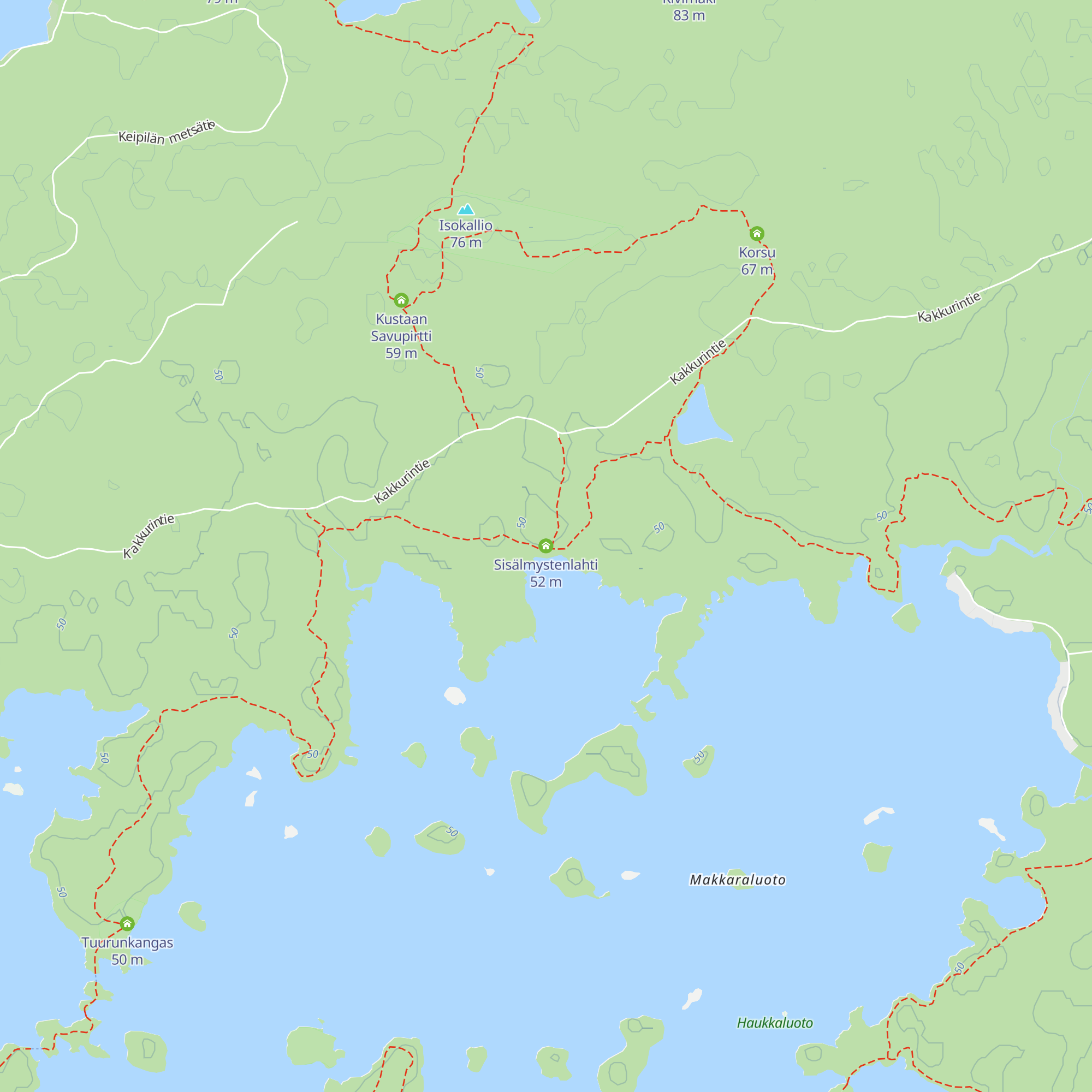 Sisälmystenlahti map