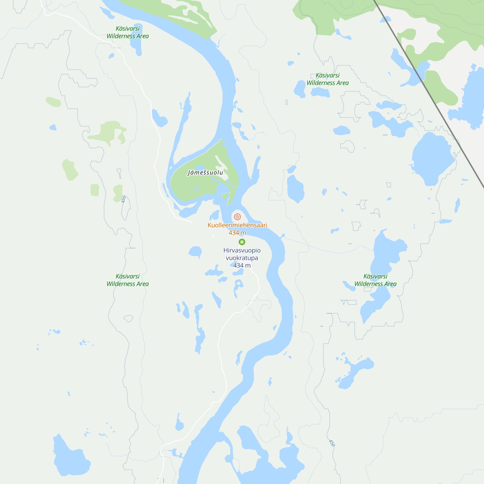 Hirvasvuopio vuokratupa map