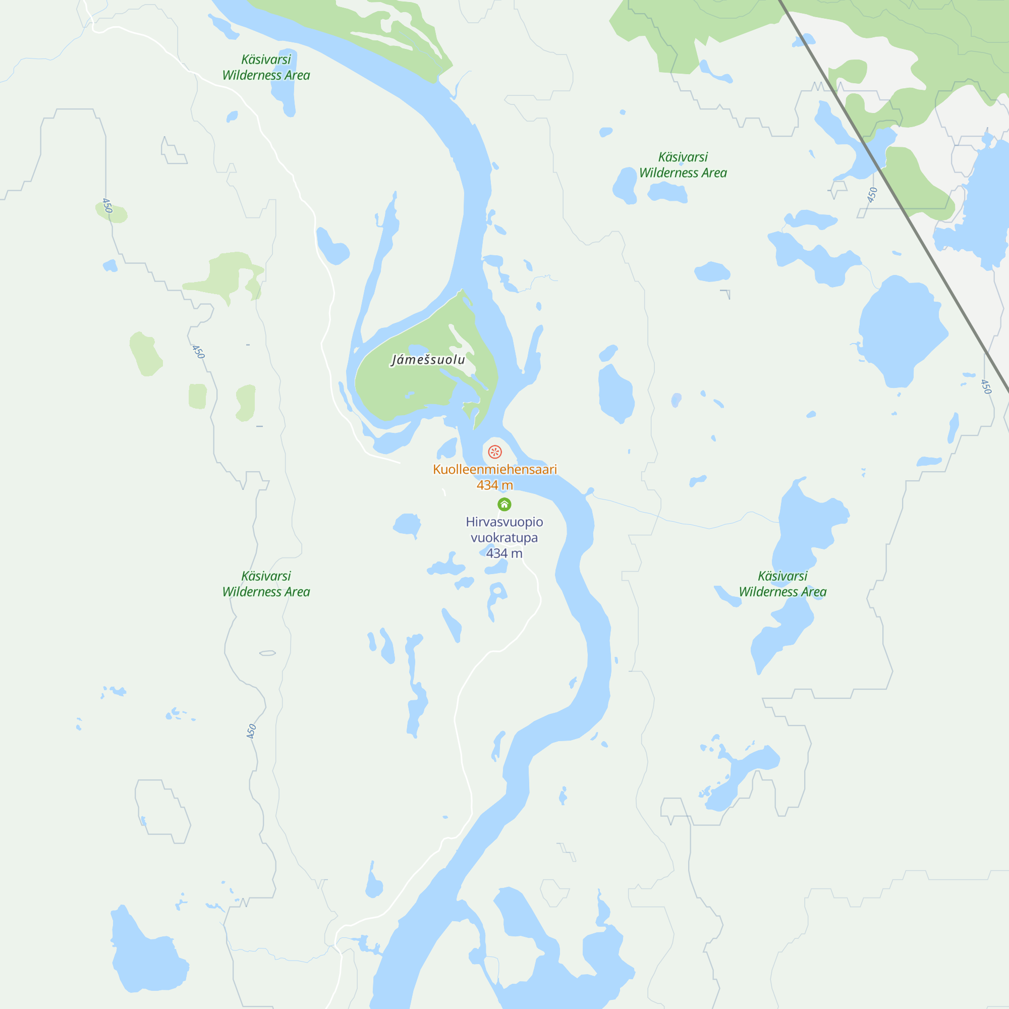 Hirvasvuopio vuokratupa map