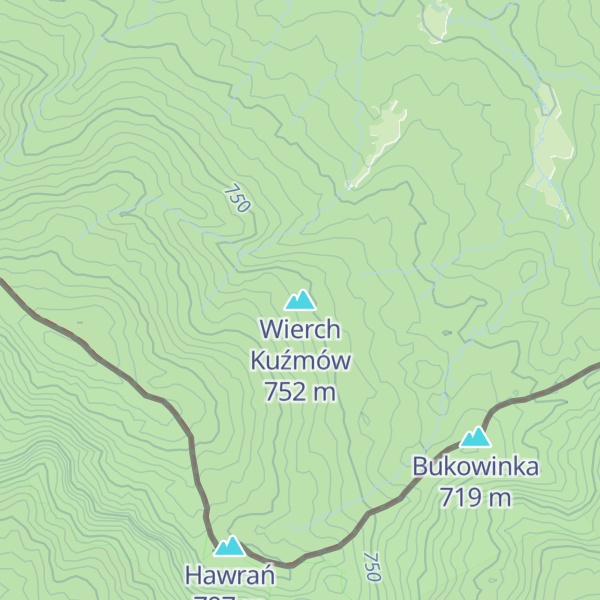 Map of Wierch Kuźmów