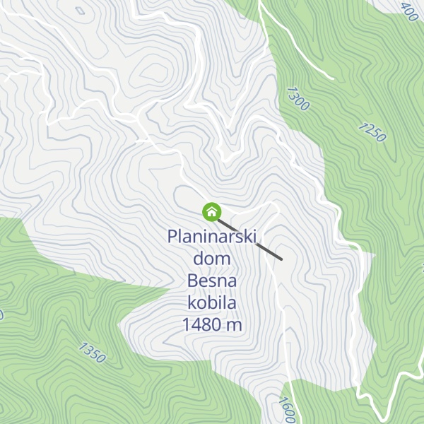 Map of Planinarski dom Besna kobila