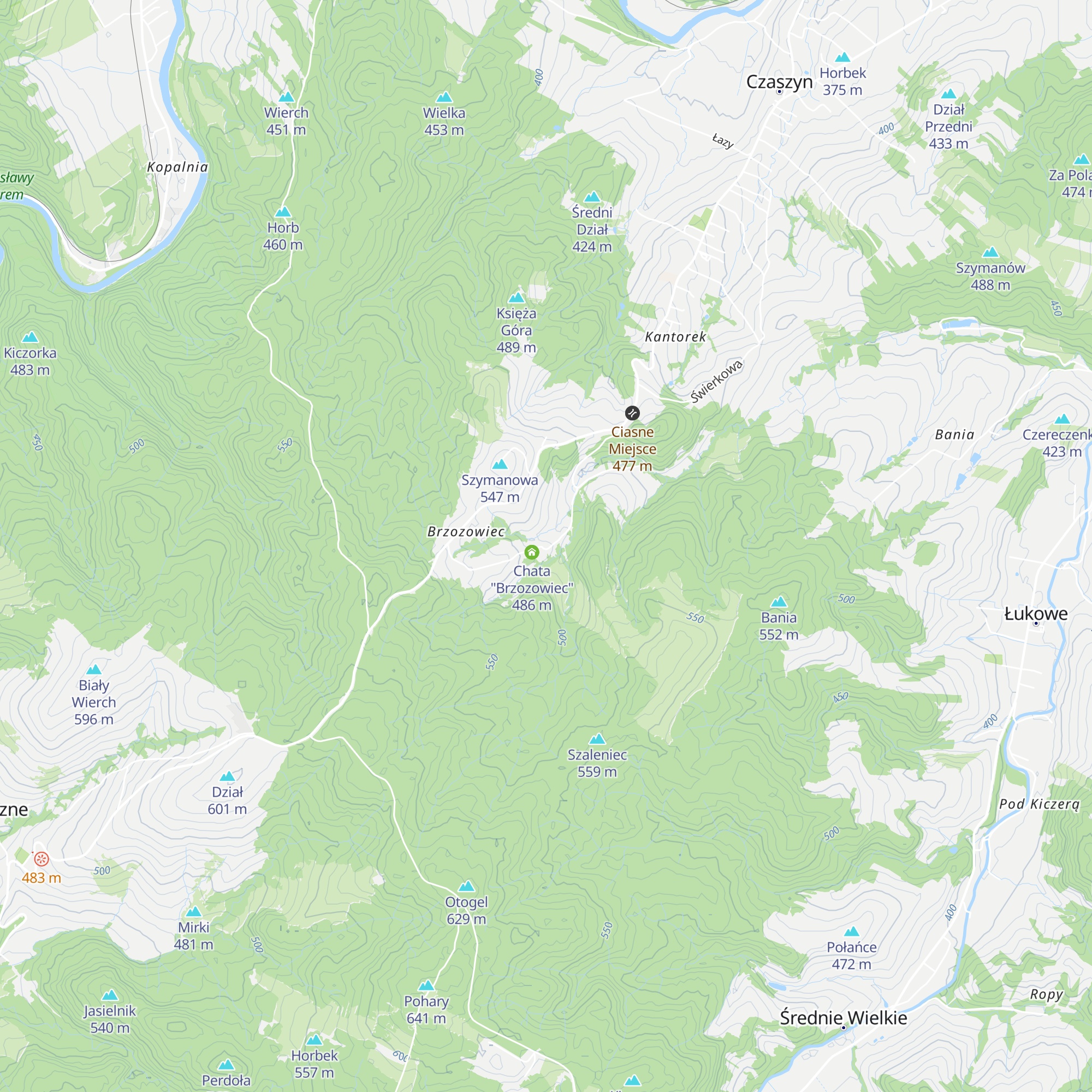 Chata "pod cześnią" map