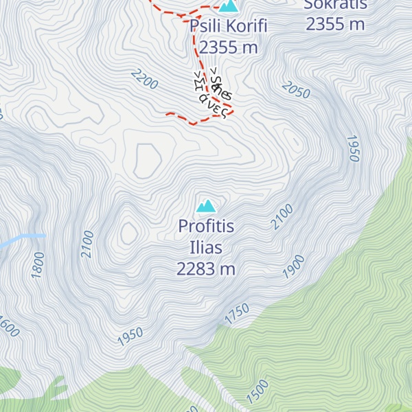Map of Profitis Ilias