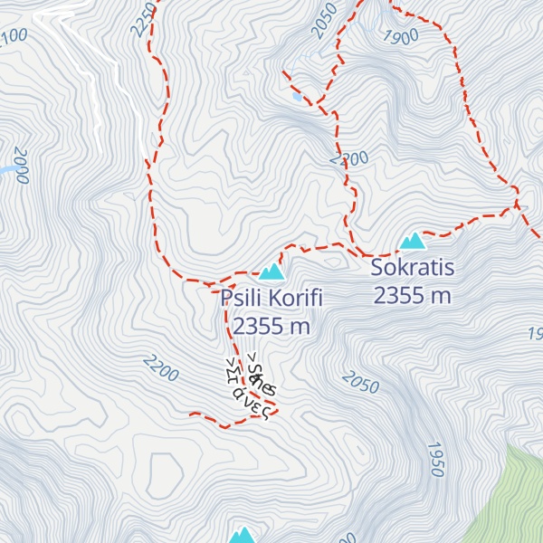 Map of Psili Korifi