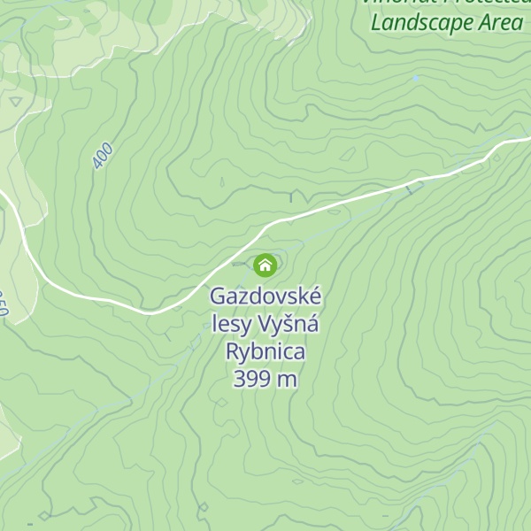Map of Gazdovské lesy Vyšná Rybnica