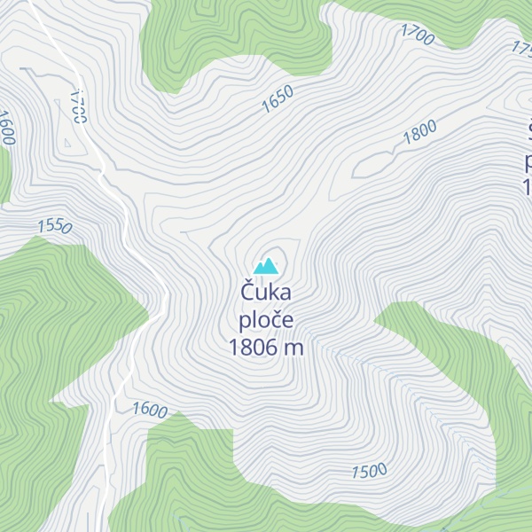 Map of Čuka ploče