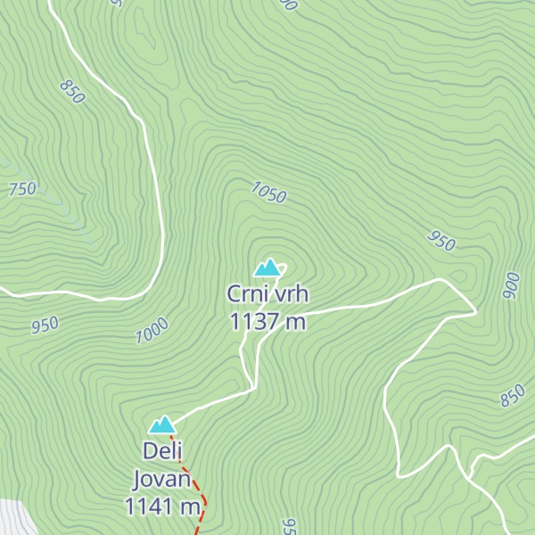 Map of Crni vrh
