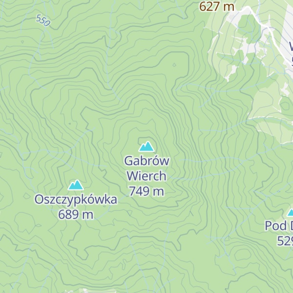 Map of Gabrów Wierch
