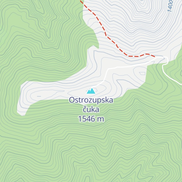 Map of Ostrozupska čuka