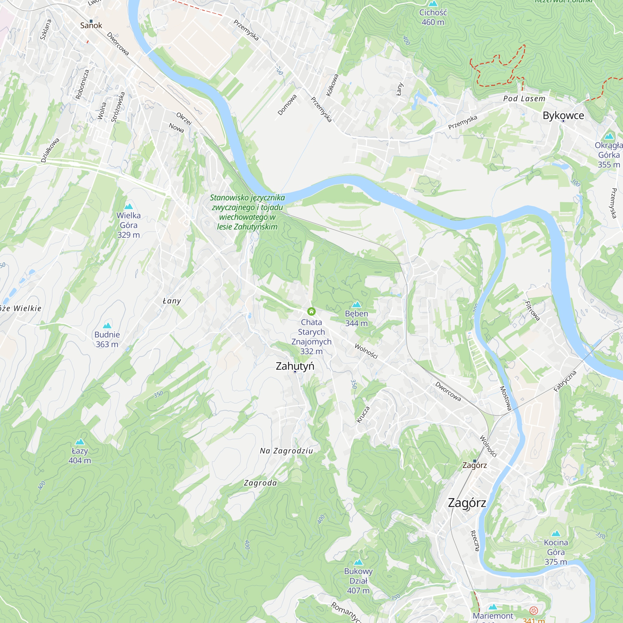 Chata Starych Znajomych map