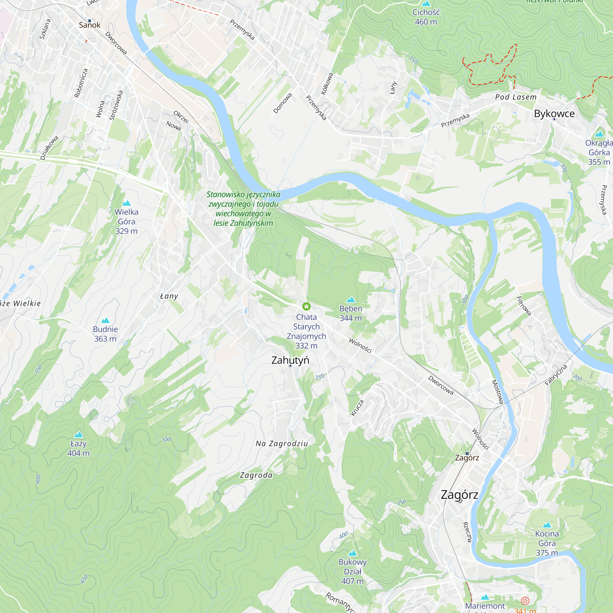 Chata Starych Znajomych map