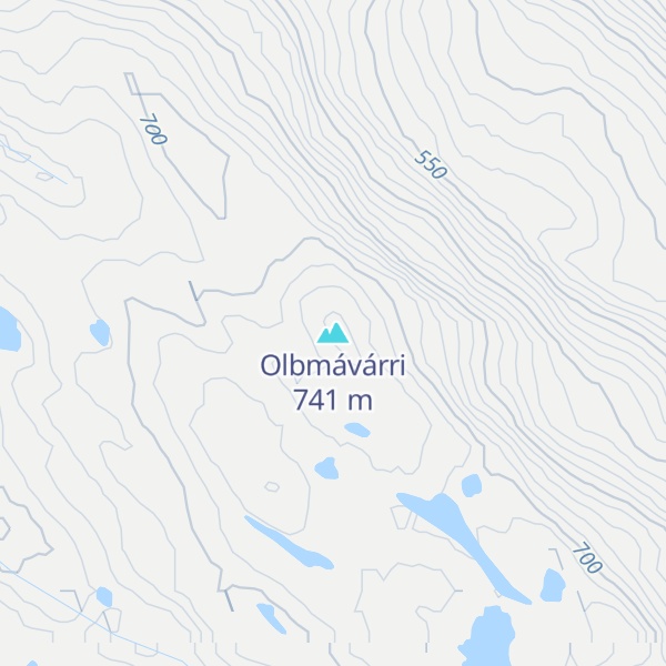 Map of Olbmávárri