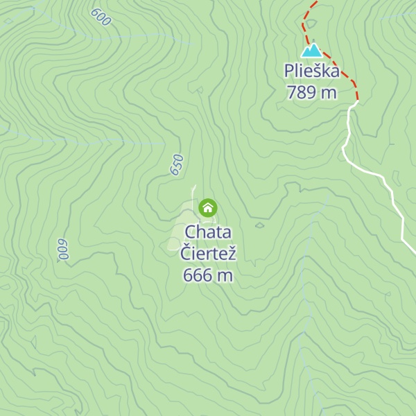 Map of Chata Čiertež