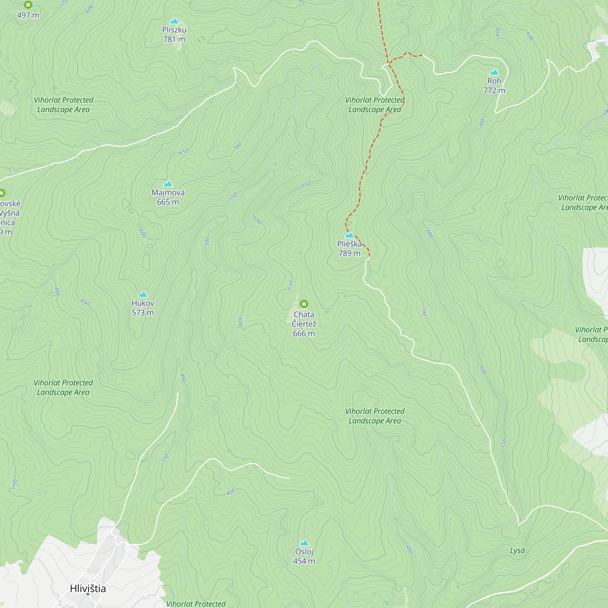 Chata Čiertež map