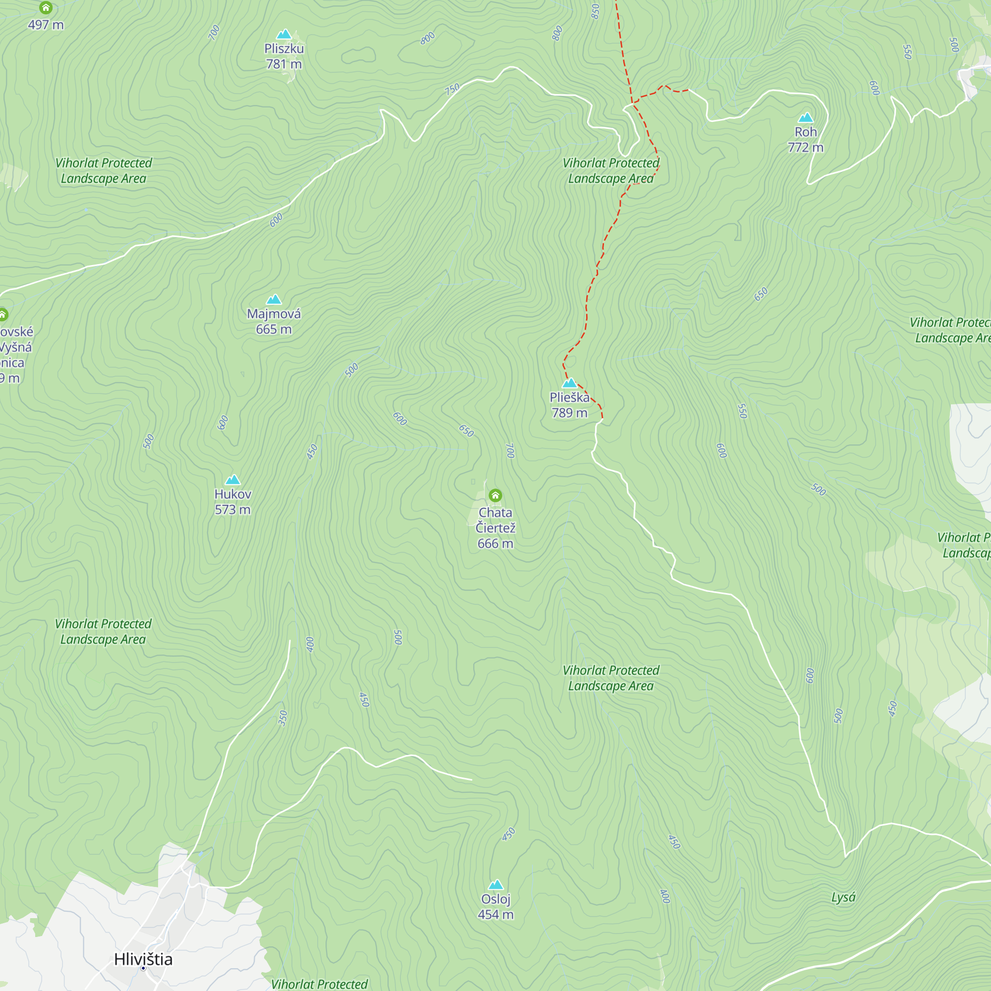 Chata Čiertež map