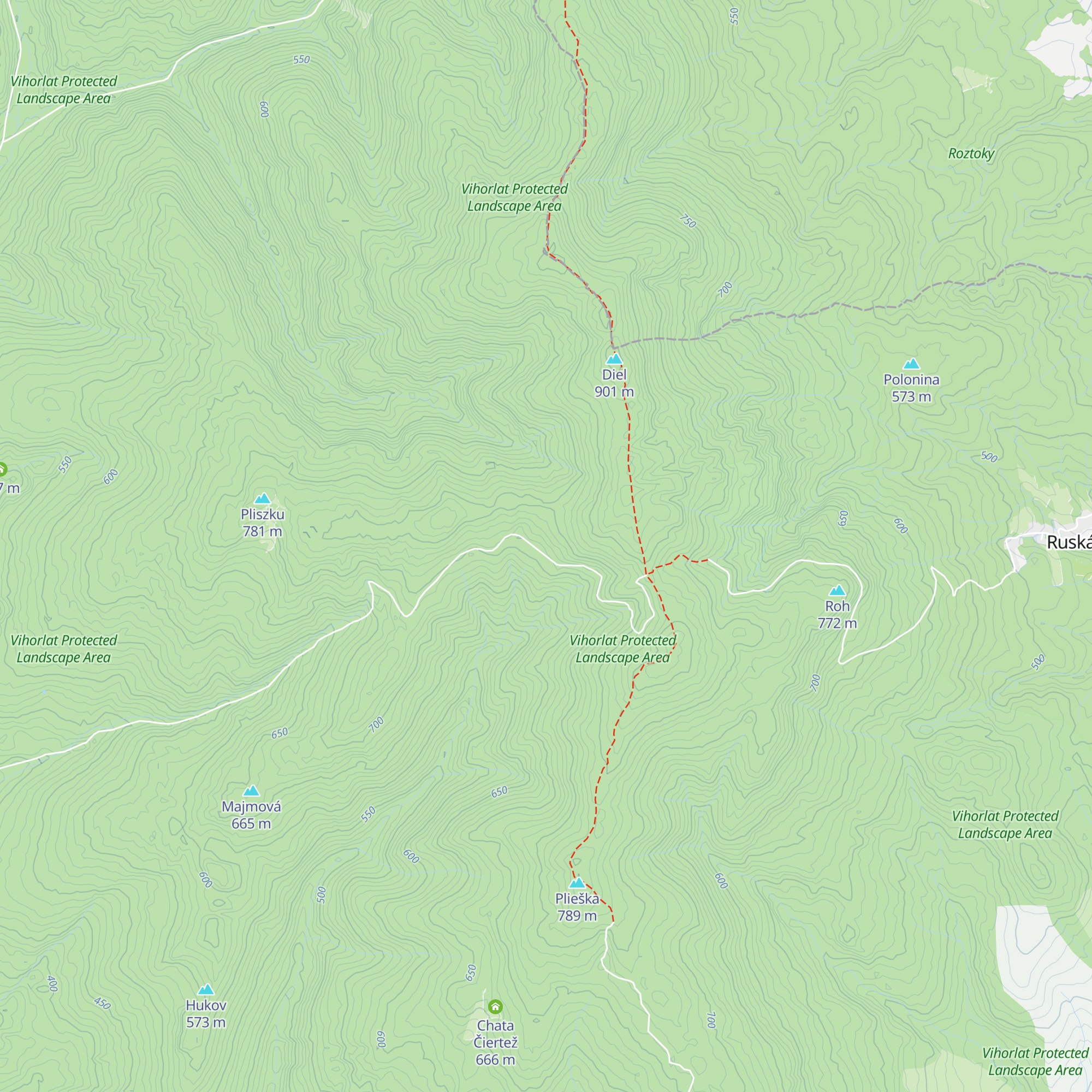 Levková chata map