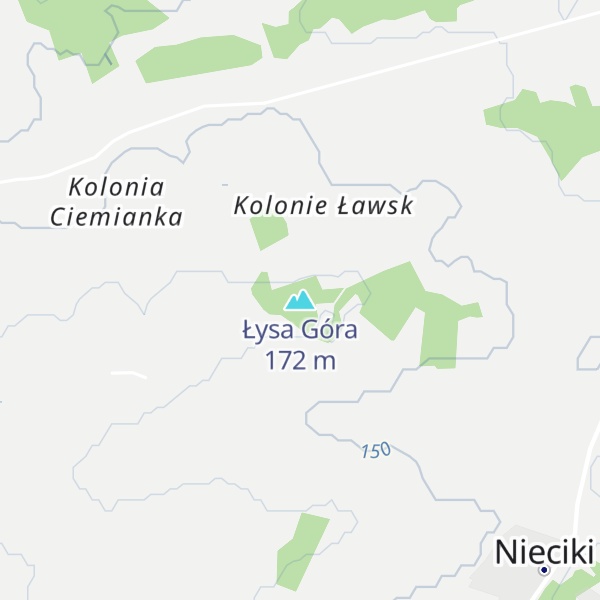 Map of Łysa Góra