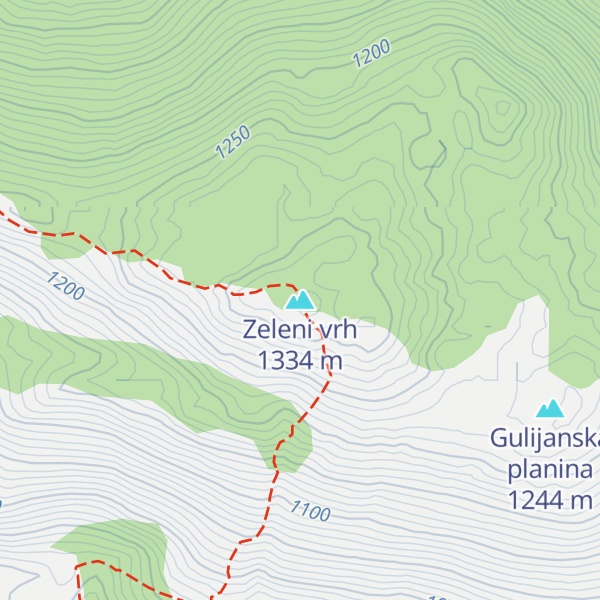 Map of Zeleni vrh