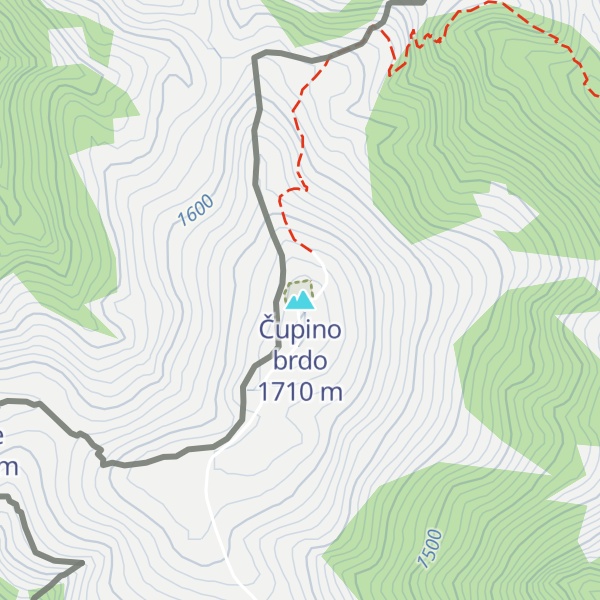 Map of Čupino brdo