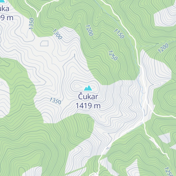 Map of Čukar