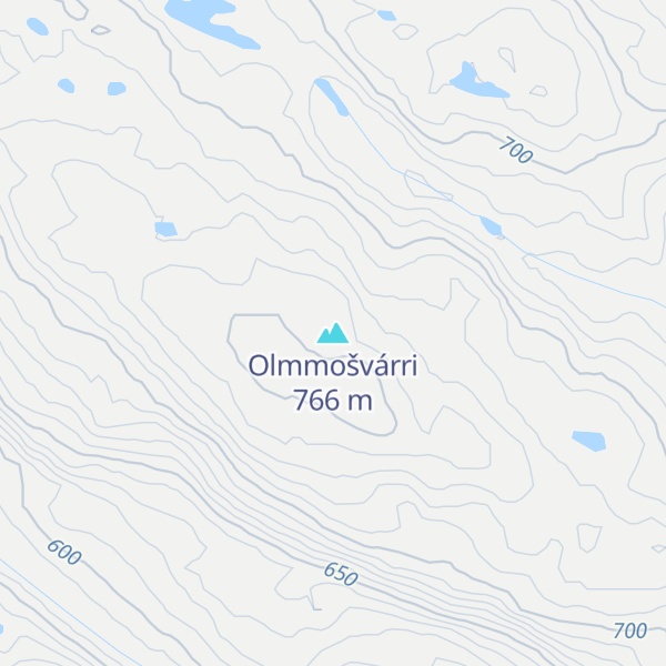 Map of Olmmošvárri